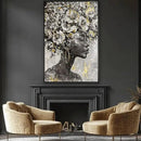 Large Black and Gold African American Wall Art with Framed Black Woman Office Bedroom Living Room Poster Home Hanging Decor 32x48 Inch by CozyNest Decor