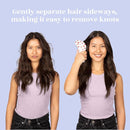 Crave Naturals Glide Thru Hair Brush - Detangler Brush for Curly, Straight, Wet or Dry Hair - Gentle Detangling Brusheses for Adults, Kids, Toddlers - Hair Accessories for Women, 7.5"x3" - Pink Hearts by TinyTreasures Baby Boutique