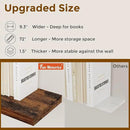 72 Inch Floating Shelves, 72 x 9 Rustic Wooden Fireplace Mantel, 9 Inch Floating Shelf for Wall, Farmhouse Wall Shelves for Home Storage & Display, Rustic Brown Color, Set of 1 by CozyNest Decor