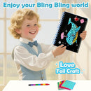 FUNNYB&G Foil Art Craft Activity for Kids - Gift for Girls Boys Crafts for Kids Fun Art Supplies DIY Creative Travel Toy, Birthday Gift Party Favor Toys for Girls Boys 4 5 6 7 8 9 Years Old(Ocean) by TinyTreasures Baby Boutique