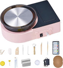 VEVOR Mini Pottery Wheel for Kids and Beginners, 6” Turntable, Two-Way Rotation, Adjustable Speed, Complete Pottery Set with Clay Art Supplies Sculpting Tools, Craft Gifts for Kids Teens Adults, Pink by TinyTreasures Baby Boutique