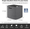 OIAHOMY Storage Cubes 11 Inch Storage Bins-3 Pack, Cotton Rope Woven Baskets for Organizing, Square Baskets for Shelves Organizer, Classroom, Toy Basket, DarK Grey by TinyTreasures Baby Boutique