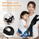 Baby Carrier Newborn to Toddler - Adjustable Sling Carrier for 25-60lbs, Comfortable Hands-Free Carrying (Black) by TinyTreasures Baby Boutique