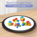 WaGlyndric Round LED Light Panel, Large Copy Light Tracing Box, 3 Levels Adjustable Brightness Light Table for Creative Exploration by TinyTreasures Baby Boutique