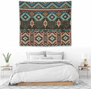 HZOHNAGO Aztec Tapestry Turquoise Blue and Brown and Native American Tribal Pattern Printed Wall Tapestry Wall Hanging for Bedroom Living Room Dorm 60" W x 50" H by CozyNest Decor
