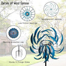 Stargarden Wind Spinners Outdoor -Metal Large Kinetic Wind Spinners with Stable Metal Stake, Wind Sculptures & Spinners for Yard Lawn Garden (23 x 80 inches) by GreenHaven Gardens
