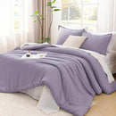 Litanika Grayish Purple Comforter Set Twin/Twin XL Size, 2 Pieces Lightweight Solid Bedding Comforter Set, All Season Fluffy Bed Set (66x90In Comforter & 1 Pillowcase) by CozyNest Decor