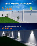 16 Pack Decorative Solar Powered Fence Lights Outdoor Waterproof with Cool White LED Spot Lens, for Outside Wall, Deck, Patio, Yard, Rail, Garage, Pool, Designed for Enhanced Security, Easy Install by GreenHaven Gardens