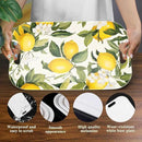 Serving Trays with Handles, 14.5 x 9.8 inch Rectangular Plastic Tray for Restaurant, Kitchen, Lemon and Lemon by CozyNest Decor