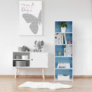 Furinno Luder Bookcase / Book / Storage , 5-Tier, White / Light Blue by TinyTreasures Baby Boutique