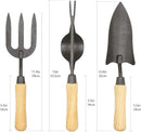 Japanese Gardening Tools Set, 6 Pcs Garden Tools Set, Black Painted Stainless Steel Heavy Duty Gardening Tools Kit, Hand Trowel, Dibble, Hand Rake, Weeder, Transplanter and Hand Folk… by GreenHaven Gardens