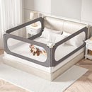 3-Piece Queen Size Bed Rails for Toddlers, with Headboard Rod -Height Adjustable Baby' Safety Bed Rails Guard for Queen Size Bed(3Pack 78.7"x78.7"x59"-Gray) by TinyTreasures Baby Boutique