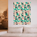 ICMOLYYENLO Boho Medieval Cat Tapestry, Abstract Atomic Starburst Geometric Aesthetic Art Wall Hanging For Bedroom Living Room Dormitory 40x60 Inches by CozyNest Decor