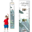 A Lifetime Story Growth Chart for Wall - Personalized for Photos, Photo Stickers, and Memory Album Feature - Height Chart for Kids - Child Height Wall Chart - Height Measurement for Wall by CozyNest Decor