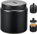 26oz Kids Thermos for Hot Food, Insulated Vacuum Food Jar with Buckle Lid, Stainless Steel Wide Mouth Leak Proof Insulated Lunch Container for School Picnic Travel, Black by TinyTreasures Baby Boutique