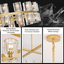 Modern 36" Gold Round Chandelier Light Fixture, K9 Crystal Chandeliers for Dining Room, Living Room, Dining Room Chandeliers Over Table, Chandelier for Bedroom, Foyer, Includes 36XG4 Bulbs