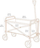 Amazon Basics Collapsible Folding Heavy Duty Utility Wagon for Outdoor Sports, 265 pounds Weight Capacity, Camping, Garden, and Shopping, 27.6 x 40.9 x 20 inches, Blue by GreenHaven Gardens