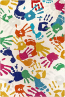 STARUIA Handprints and Footprints Kids Rug Play Carpet, 4'x6' Washable Colorful Area Rug for Nursery Room, Ultra Soft Non-Slip Indoor Play Mat for Bedroom Playroom Classroom by CozyNest Decor