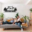 Personalized Mountain Metal Sign, Metal Mountain Wall Art Decor, Custom Family Name Sign, Custom Sign Outdoor Metal, Forest Home Decor Sign, Nature Wall Art, Cabin Decor, Housewarming Gifts by CozyNest Decor