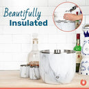 SNOWFOX XL Premium Vacuum Insulated Double Wall Stainless Steel Ice Bucket with Lid/Scoop, Bar Accessories, Large Elegant Party Bucket, Chills Several Bottles, Beautiful Entertaining Supplies, 7 Liter by CozyNest Decor