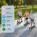 Foldable Children's Electric Scooter (Ages 6-14) - Top Speed 16 km/h, Maximum Range 8 km, 7-inch Illuminated Front Wheel, 6-inch Solid Rear Wheel by TinyTreasures Baby Boutique