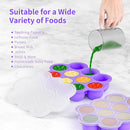 10 Cavities 2 OZ Portions Silicone Baby Food Freezer Tray with Lid,Ice Cube Trays & Molds,Baby Popsicle Mold,Egg Bite Molds,for Freezing and Baking Breast Milk,ice Cube,Egg Bites(Purple) by TinyTreasures Baby Boutique