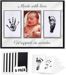 Inkless Hand and Footprint Kit, Baby Keepsake Plaque & Baby Shower Gifts - Ideal as Mom To Be Gift, Nursery Picture Frames, Clean Touch Hand and Footprint Kit (Style 2 - Design 5) by TinyTreasures Baby Boutique