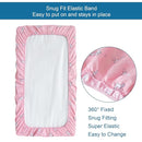 Pack and Play Sheets, Pack n Play Sheets | Mini Crib Sheets 4-Pack, Ultra Soft Pack n Play Mattresses Sheets Compatible with Graco Pack n Play, Soft and Breathable Material, Pink by TinyTreasures Baby Boutique