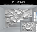 WFBHUA-3d Gray Floral Wallpaper Mural Black and White Embossed Peony Flowers Butterfly Wallpaper for Living Room Bedroom(Not Peel and Stick) by CozyNest Decor
