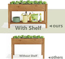 GHWIE Raised Garden Bed with Shelf,Elevated Wooden Planter Box with Legs,Garden Planter for Backyard, Patio, Balcony by CozyNest Decor