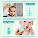 Baby Healthcare and Grooming Kit with Nail Clippers, Scissors, Infant Grooming Kit for Newborns (18 in 1, Green) by TinyTreasures Baby Boutique