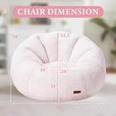 Hobestluk Bean Bag Chairs Large Bean Bag Couch for Adults Stuffed Sofa Chair Comfy Giant Bean Bag Chair with Spacious Design for Reading, Playing or Relaxing (Pink) by CozyNest Decor
