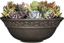 Classic Home and Garden Indoor/Outdoor Round Corinthian Resin Flower Pot Planter Bowl, Bronze, 12" by GreenHaven Gardens