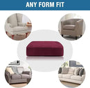 H.VERSAILTEX Velvet Stretch Couch Cushion Cover Plush Cushion Slipcover for Chair Loveseat Sofa Cushion Furniture Protector Seat Cushion Sofa Cover (3 Piece Sofa Cushion Covers, Burgundy) by CozyNest Decor