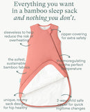 Supersoft Sleep Sack 1.0 TOG, Premium Bamboo Viscose Baby Sleeping Bag 2-Way Zipper Sleep Sack Baby Wearable Blanket by TinyTreasures Baby Boutique