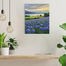 The lavender scenery all over the lake at sunset is suitable for posting in the living room bedroom office landscape poster wall painting by CozyNest Decor