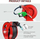 Fuel Hose Reel with Fueling Nozzle, 3/4" x 50FT Retractable Diesel Hose Reel, 300 PSI Industrial Heavy Duty Auto Swivel Rewind Hose Holder Reels, for Vehicle Tank Truck Trailer Ship by GreenHaven Gardens