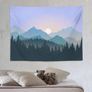 HZOHNAGO Mountain Tapestry Forest Mountain Sunrise Pattern Printed Wall Tapestry Wall Hanging for Bedroom Living Room Dorm 80" W x 60" H by CozyNest Decor