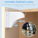 Child Safety Magnetic Cabinet Locks, AOSITE 10 Pack+2 Keys Baby Proofing Magnetic Drawer Locks for Kitchen with Adhesive No Drilling or Screws Fixed, Baby Safety Cabinet Locks by TinyTreasures Baby Boutique