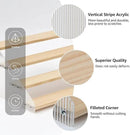 nianfeng Tiered Spice Rack, 4-Tier Spice Pantry Kitchen Cabinet Organizer, 19.9-Inch, Natural Wood Acrylic Stair Riser Stand, Countertop Seasoning Shelf by CozyNest Decor