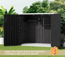 KINYING Outdoor Horizontal Storage Sheds,37 Cu.ft Outdoor Storage Cabinet Waterproof Resin Tool Storage Box for Lawn Mower,Garden Tools and Patio Furniture, Lockable (Black) by GreenHaven Gardens