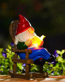 Goodeco Solar Gnome Statue for Garden - Perfect Relaxing Home or Outdoor & Fairy Garden Decor, Great as Birthday or Mom Gifts- 5.7x8.1 in by GreenHaven Gardens