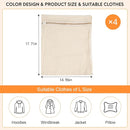 4-Piece Large Durable Organic Cotton Mesh Laundry Bags with Sturdy Zippers and Breathable Mesh are Delicate Laundry Bags for Underwear, Clothes, Pants and Socks by TinyTreasures Baby Boutique