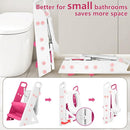 Easy Storage Potty Training Seat with Ladder, Adjustable Step and Toilet Seat Height, Easy-Grip Handles for Climbing, Foldable Portable Toddler Toilet Trainer, Perfect for Small Bathrooms by TinyTreasures Baby Boutique