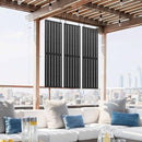 FENCY Metal Privacy Screen with Stand 72" H×44" W Outdoor Freestanding Privacy Panels, Outdoor Privacy Screen for Deck Patio Balcony(Black-Louvered) by GreenHaven Gardens
