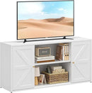 Farmhouse - Style 65 - inch Metal TV Stand: Entertainment Center with Locker, Barn - Style Doors, Adjustable Partition. Medieval Modern Media Console Table for Living Room & Bedroom (White) by CozyNest Decor