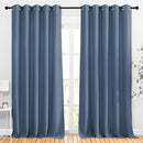 NICETOWN Stone Blue Room Divider Curtains 118 inches Long 2 Panels, Grommet Sliding Door Curtains Solid Window Treatments Sound Reducing for Living Room, W66 x L118, Stone Blue by TinyTreasures Baby Boutique