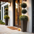 LA JOLIE MUSE 30 inch Tall Planters Set of 2, Indoor/Outdoor Rectangular Large V Shaped Taper Planters for Front Door by GreenHaven Gardens