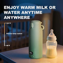 Portable Bottle Warmer for Travel - Portable Milk Warmer for Baby - Fast Heating Fast Heating Breast Milk & Formula Warmer 17oz Capacity, Adjustable Temp Long Battery Life for Outdoor Airplane and Car by TinyTreasures Baby Boutique