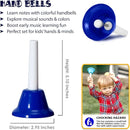 MINIARTIS Hand Bells for Kids | Educational Music Toys for Toddlers 8 Notes Colorful Handbells Set | Kids Musical Instrument with 15 Songbook | Great Birthday Gift for Children by TinyTreasures Baby Boutique